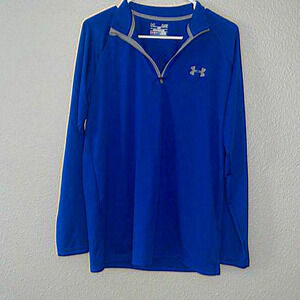 Under Armour Run Men's 1/4 Zip Small Pullover‎ Reflective Blue Lightweight